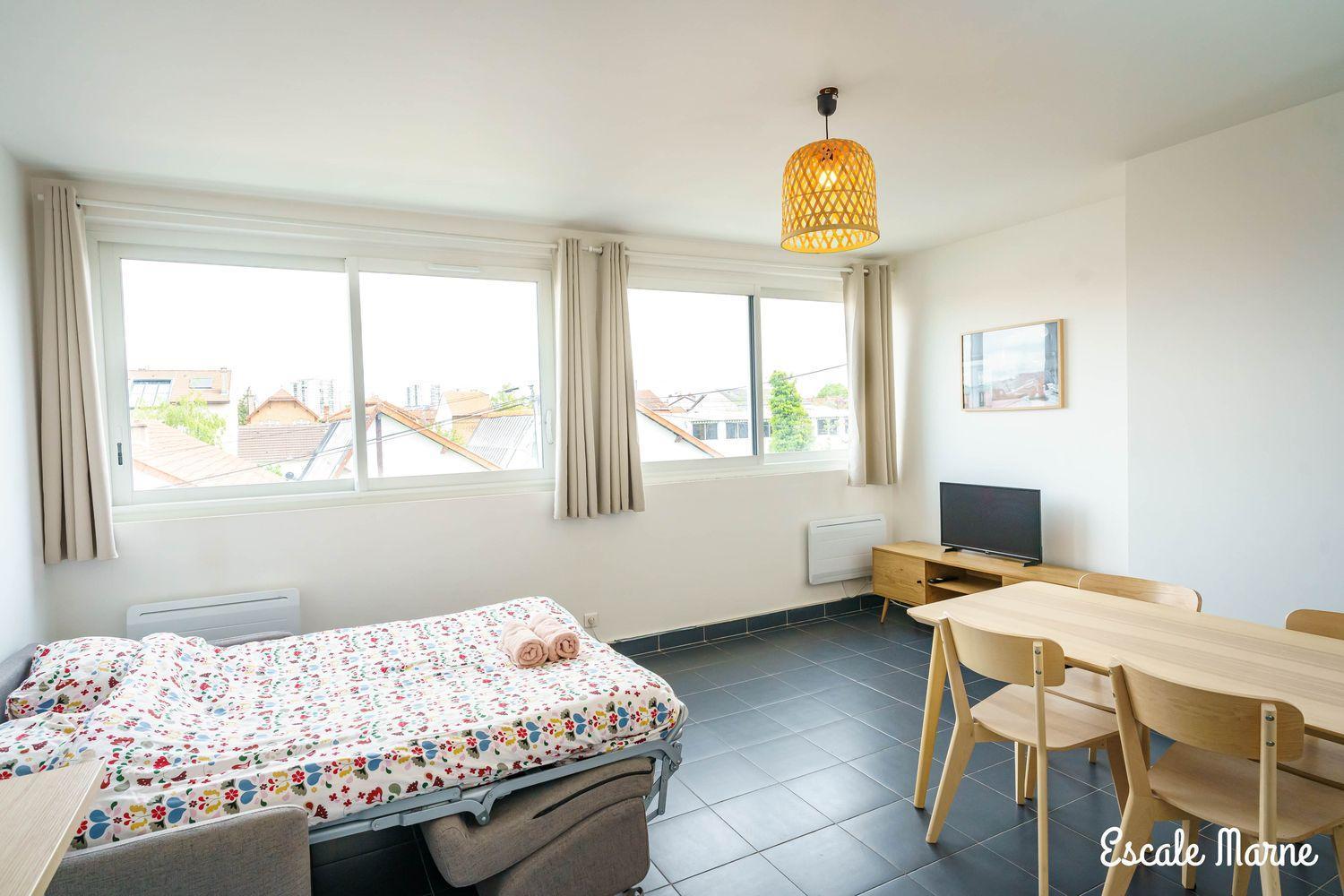Escale-Marne Fr - 101 - Free Parking - Free Luggage Storage - All Equipped - Linen Included - Washing Machine - Luxury Eve Sleep Mattress 160X200 - 10Mn Walk Metro 8 - Rer A - Panoramic View - From 1 To 4 Guests Maisons-Alfort Buitenkant foto